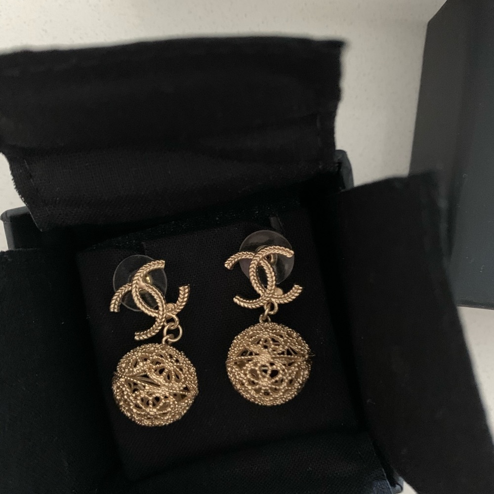 UA Chanel Logo Earrings